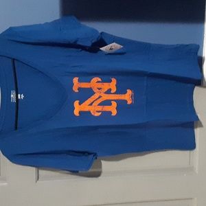 Xxl blue mets v-neck t-shirt